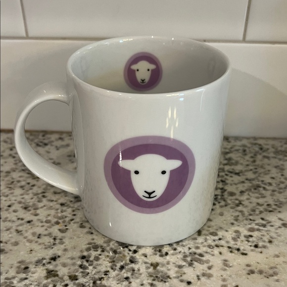 Herdy Other - Herdy White Mug with Purple Design Sheep Lamb So Cute
